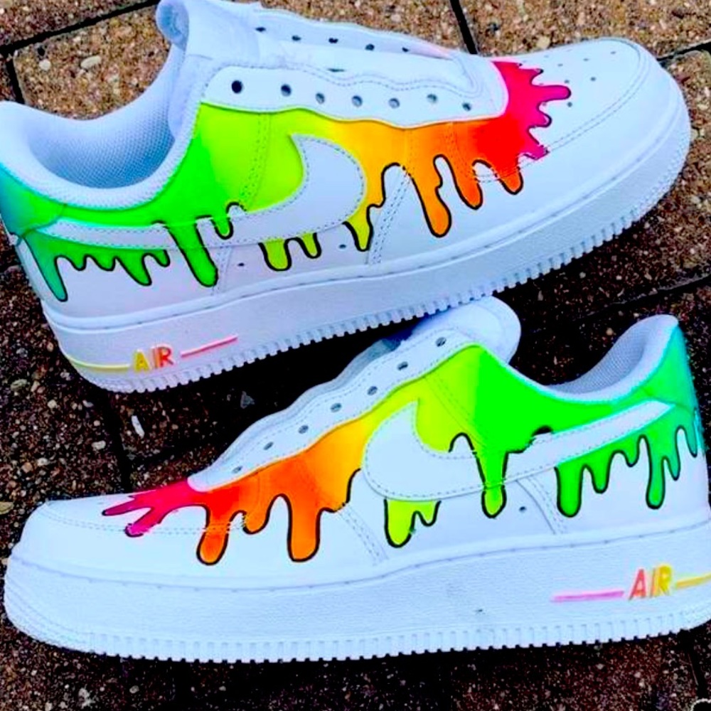 Custom hand-painted shoes.